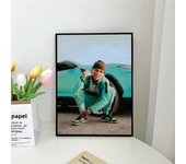1pc Singer Central C-Cee Self-adhesive Art Poster Waterproof Paper Sticker Coffee House Bar Room Wall Decor