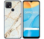 Tumundosmartphone Funda Gel Tpu para Oppo A15 diseño Mármol 13 Dibujos