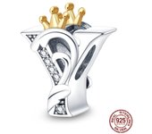 New in 26 A-Z Alphabet Beads 925 Sterling Silver Letter Charm Fits Original Pandora Charms Bracelet Silver Jewelry For Women