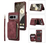 Classic Leather Luxury Phone Case  Zipper Wallet Protective Cover for Google Pixel 6A Pixel7 Pixel7A Pixel7PRO