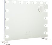 Flamingueo Espejo Maquillaje con Luz  Espejo Tocador 14 Bombillas Tocador de Maquillaje con Luz 3 Modos Puerto USB Espejo con Luces Táctil Negro