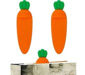 Verde - Marcadores Lindos para Amantes de Libros - Zanahoria de Silicona - Regalos para Mujeres, Hombres, Niñas y Niños