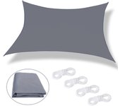 Sombrilla de jardín para exterior, toldo rectangular para vela de sombra, 2 x 3 m, impermeable, 98 % de protección UV, transpirable, resistente al viento, para lona, para pérgola, terraza, balcón, jardín al aire libre.