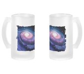JARRA CERVEZA CRISTAL GALAXIA VIA LACTEA esmerilada esmerilado 500ml nasa spacex espacial