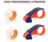 Precintadora o Dispensador de Cintas de Embalaje, Cintas para Embalajes con Dispensador, Transparente, 100m x 48mm