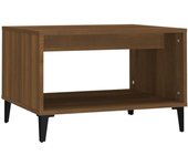 vidaXL Mesa de centro madera contrachapada 60x50x40 cm Blanco, Negro, Blanco brillante Mesita de Salón o Comedor o Auxiliar Mesa de Café Meuble Salón