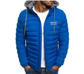2024 Men New Martini Racing Autumn and Winter Popular Patchwork Seven-color Cotton-padded Jacket Hooded Coats Printing Tops