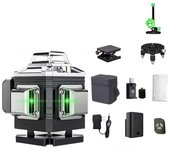 Nivel láser 3D/4D de 8/12/16 líneas Línea verde autonivelante 360 ° Potentes herramientas de nivel láser de haz verde, cruzadas horizontales y verticales