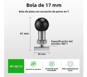 FANAUE 25/20/17mm Track Ball Mount，Track Ball with T-Bolt Attachment with M6*1 T-Bolt Attachment Compatible with Ram Mount