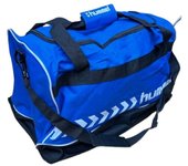BOLSA DE DEPORTE - HUMMEL - Macuto de deporte - Incluye compartimento para zapatillas - Color azul y negro - 55 cm - HUMMEL hive