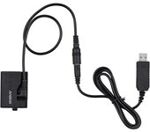 Andoer ACK-E10 5V USB Dummy Battery DC Coupler Adapter for Canon EOS Rebel T3/T5/T6/T7/T100/Kiss X50/Kiss X70/1100D/1200D/1300D