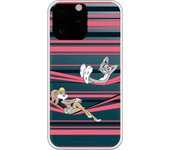 Funda original compatible con Iphone 14 Pro Maxcon diseño de Lola y Bugs Bunny Franja Rosa