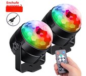 1-4Pcs Aalternating fFashing Light Stage Lamp with Remote Control EU Disco Ball Lamps for Home Room Parties Birthday Wedding Bar