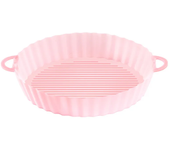 AirFryer Reusable Pot Silicone Easy To Clean Oven Baking Tray Ninja Round Liner Pizza Plate Grill Pan Mat Air Fryer Accessories