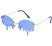 Gafas de Sol de moda sin Montura con forma de Lágrima para Mujer