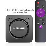 KANAVI Smart TV Box Android13 Google Voice Assistant Amlogic S905W2 Support 4K Video HDR10+ 2.4G+5.8G Wifi Bluetooth Chromecast