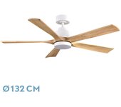 FABRILAMP Ventilador DC Cairo 24W Blanco Haya 5 Aspas 3000K-4500K-6000K