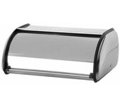 Dcasa Panera de mesa clásica plateada de acero inoxidable para cocina Basic de 24x35x15 cm
