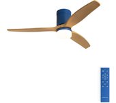 CREATE - Ventilador de techo 40W silencioso , Con luz, Ø132 cm, 6 velocidades, Color motor Sage o Azul Cobalto   - WIND CALM