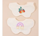 2/3pcs Korean Style Cotton Gauze Baby Feeding Bibs Soft Petal Infants Print Saliva Towel Newborn Toddler Burp Cloth Kids Bib