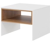 Mesa de café Bedford D107, Muebles ES, Aglomerado laminado, Blanco, 60 x 60 x 46cm