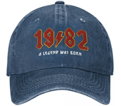 Vintage Washed Cotton 1982 Baseball Cap For Boy Girl Hat Snapback 40th Birthday Rock Gift Casquette Gorras