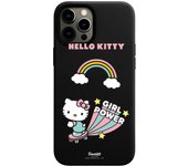 Funda original compatible con iPhone 12 Pro Max Negro con un diseño de Hello Kitty girl power