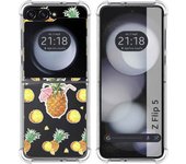 Funda Silicona Transparente para Samsung Galaxy Z Flip 5 5G diseño Piña Dibujos