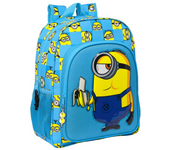 Mochila Junior Adaptable a Carro Minions "Minionstatic" 32X38X12Cm (Safta 612228640)