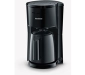 SEVERIN - Cafetera de Goteo para 8 Tazas Negra con Jarra de Termo 1l KA 9306