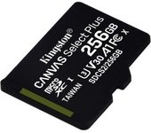 Tarjeta de memoria kingston canvas select plus 256gb microsd xc/ clase 10/ 100mbs