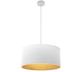 FABRILAMP Colgante Anuska 1xe27 Blanco/oro Regx50x50 Cm - Elegante Diseño Moderno