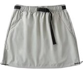 Elastic waist belt, work dress, half skirt, niche design, zippered hem, drawstring anti glare A-line casual short skirt