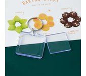 2-5Pcs/Pack Transparent Rectangle Blank Acrylic Insert Keychain Photo Picture Frame Keyring Holder DIY Split Ring KeyChain Gift
