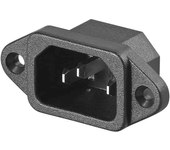 TECHZOCO Conector IEC C14 Macho de 3 Pines, Conector alimentación C14, Enchufe C14 Macho, Enchufe IEC C14, Conexión Soldadura, IEC 320 C14, Apto para Montar en Panel chasis, 250 voltios, 10A