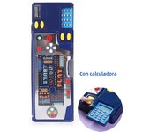 Calculator Stationery Box Creative Gift for Elementary School Students Boy Double-sided Pencil Case Multifunctional