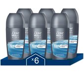 Dove Men +Care Desodorante Roll On Clean Comfort Protección 72h Antitranspirante 50ml - Pack de 6