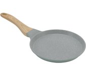 Sartén antiadherente de aleación de aluminio verde brillante para desayuno con mango ergonómico para cocina de 24 cm/9,5 pulgadas