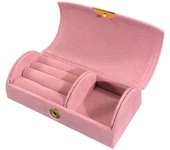 Caja de almacenamiento de joyas portátil y resistente con iniciales y diseño de flores, adecuada para uso diario y exhibición de joyas de viaje.