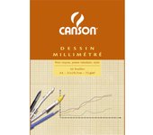 Bloc de papel cuadriculado CANSON, DIN A4, 90 g/m²