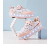 Roller Skate Shoes Kids Boys Girls Flashing Light 4 Wheel Roller Shoes Led Light Luminous Sneakers Outdoor Casual Shoes Children