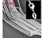 5PCS Solid 925 Sterling Silver Stamp Jewelry Chains Necklace with Lobster Clasps fit Men Women Pendant 18 Designs 16-30 Inch