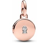 Charm colgante Pandora Rose Medalla Grabable que se abre