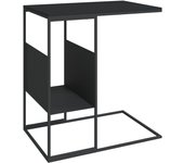 vidaXL Mesa auxiliar de madera contrachapada 55x36x59,5 cm Negro y marrón, Negro, Blanco y marrón Mesita de Salón o Comedor o Auxiliar Mesa de Café Meuble Salón