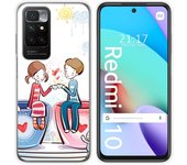 Funda Silicona para Xiaomi Redmi 10 (2021/2022) diseño Café Dibujos