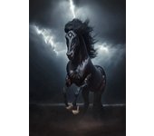 Black and White Wild Horses Canvas Paintings on The Wall Art Posters Prints Wall Picture Modern Animals Art Room Decor Frameless
