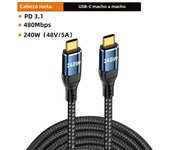 240W USB Type C Cable Super fast charge for iPhone 15 Pro Max Macbook Samsung S23 Plus Xiaomi PD3.1 Data Charger Wire USBC 2m 3m
