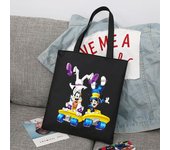 Disney A Goofy Movie Cartoon Large Capacity Canvas Shoulder Bag Women's Casual Tote Kids Student Handbag Shopping