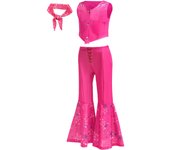 Girl Movie Margot Robbie Cowboy Look Clothing Girls Barbi Cowgirl Dress 2-12 Yrs Toddler Barbei Cosplay Outfit Halloween Apparel