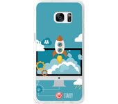 Tumundosmartphone Funda Gel Tpu para Samsung Galaxy S7 Edge Diseño Cohete Dibujos